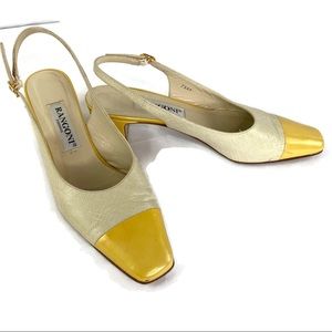 Rangoni Firenze Two Tone Sling Back Sandal 7.5AA